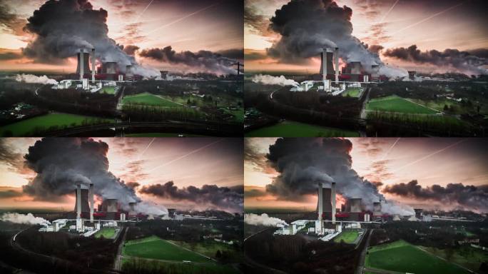 褐煤电厂污染发电厂大烟头锅炉工
