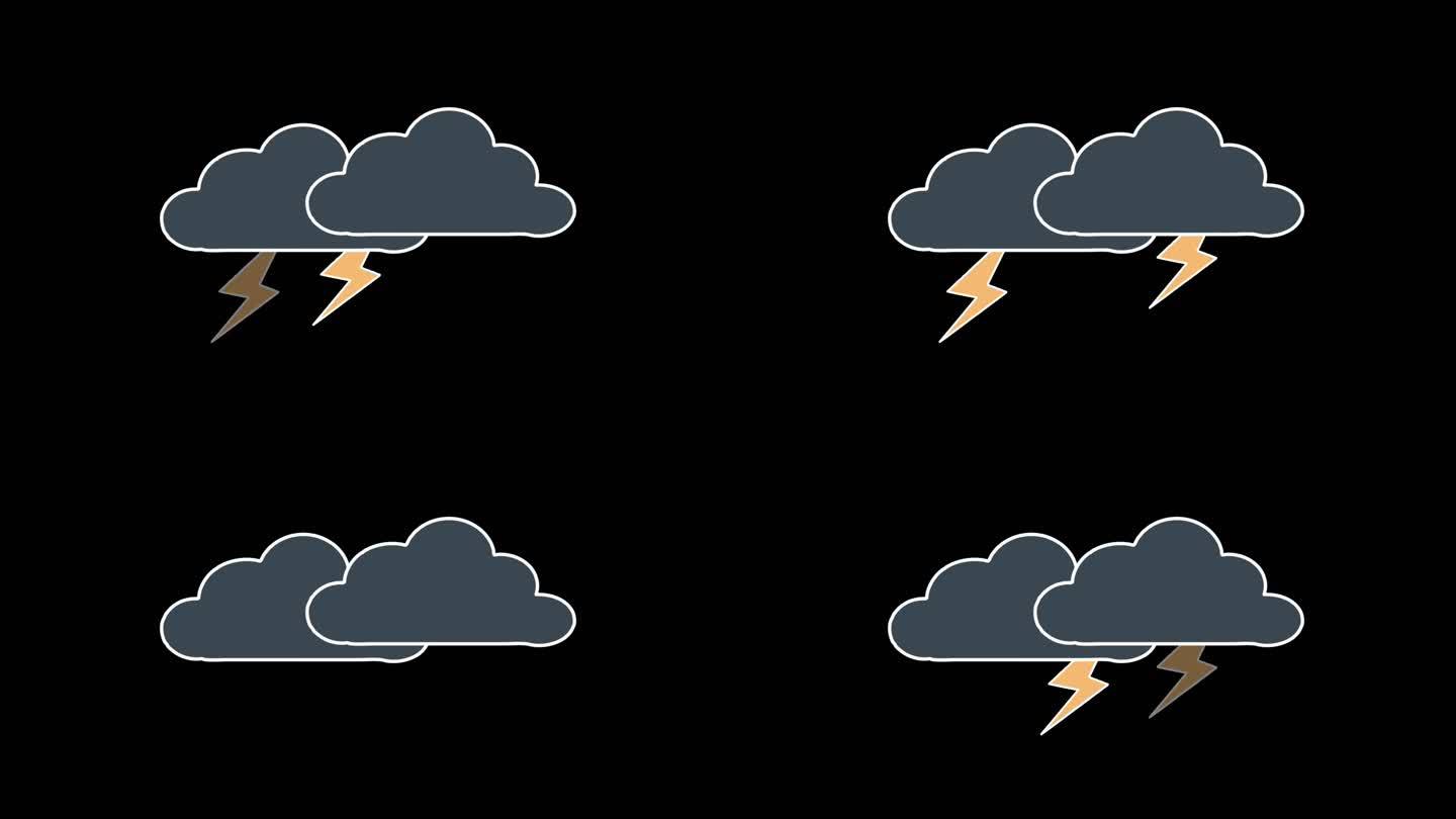乌云闪电MG动画元素