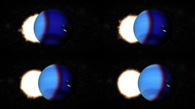 相机经过海王星与太阳日食背后的行星

图片由NASA提供