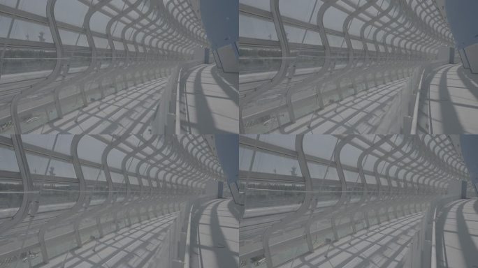 冰丝带国家速滑馆内部阳光高清4K实拍