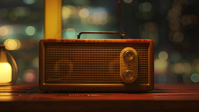 现代城市中老式复古收音机1