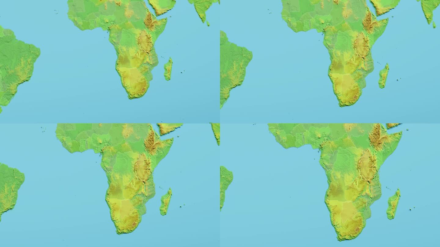 安哥拉地图3D动画与边界