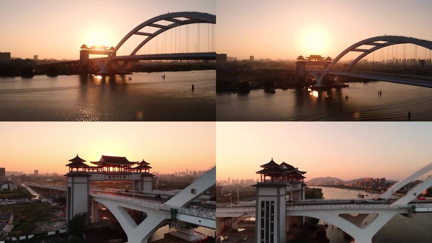 广东揭阳进贤门大桥航拍