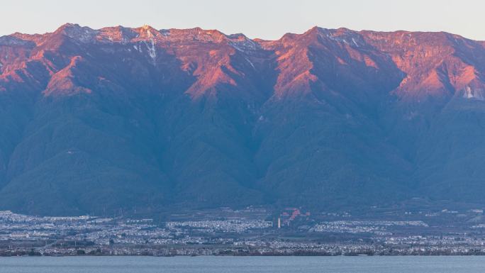 大理苍山日照金山4K延时