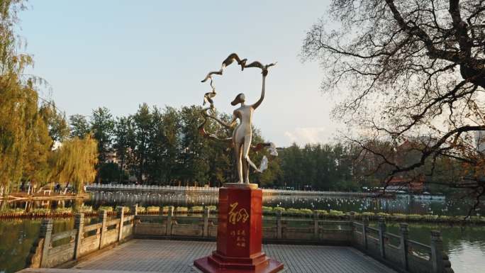 【正版素材】翠湖海鸥雕塑 9835