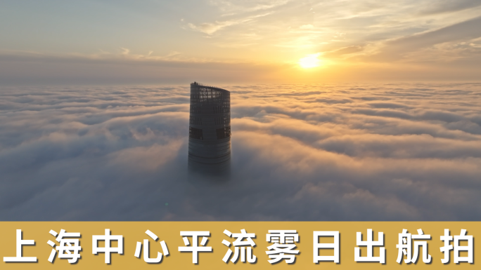 【4K60帧】上海中心平流雾日出航拍