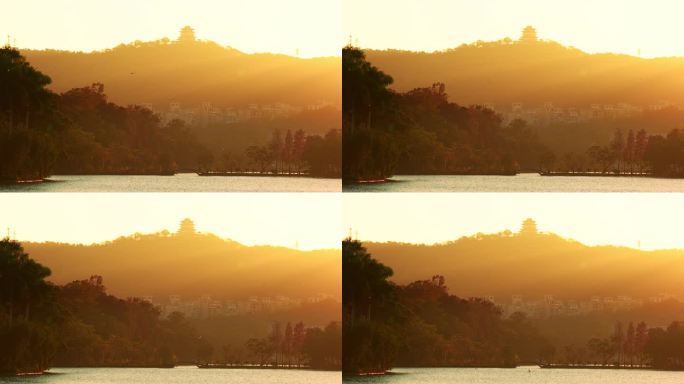 高榜山挂榜阁黄昏鸟归巢视频2-4K