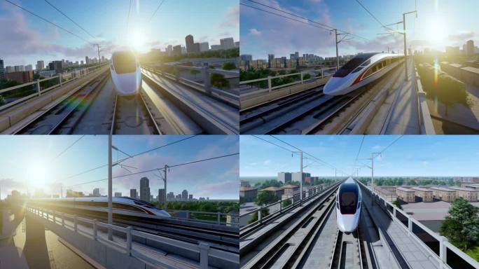 复兴号高铁日出