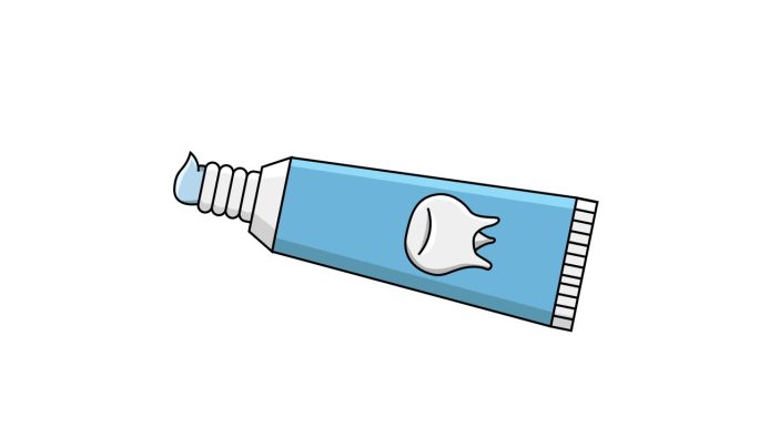 牙膏图标的动画视频