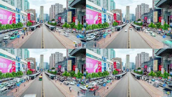 广州天河商圈BRT航拍延时3
