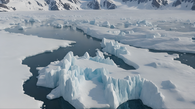 南极冰川冰天雪地冰融化