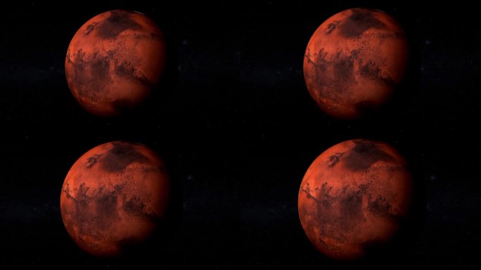 行星火星从太空-现实的宇宙场景与恒星