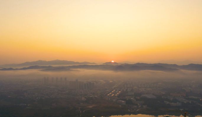 广东河源日出延时4k