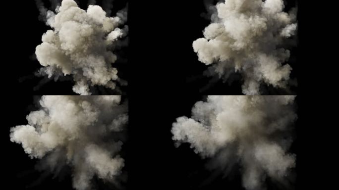 4K空中爆炸素材（带Alpha）