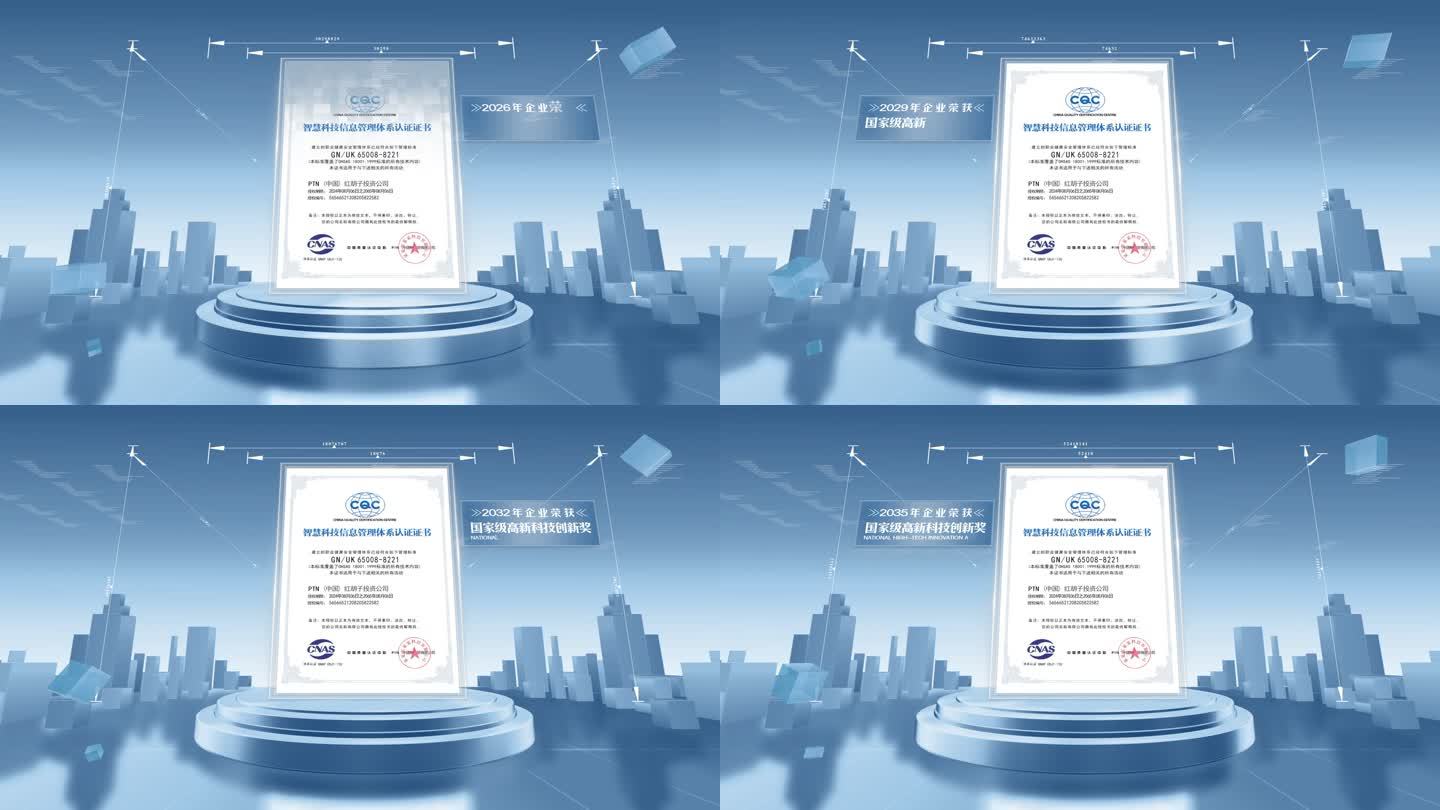科技立体文件资质证书