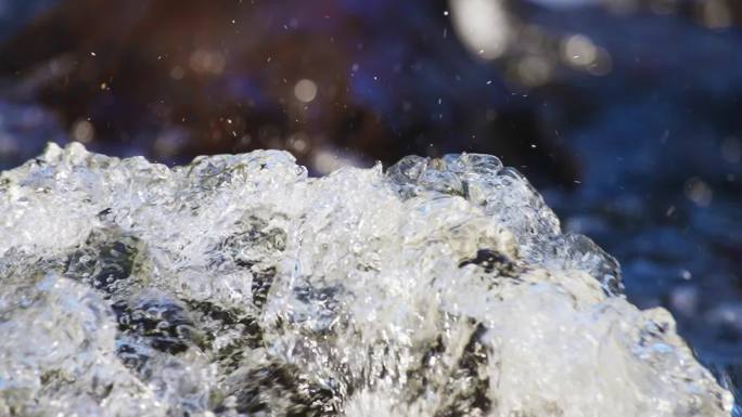 唯美水河流泉水河水水源山泉水水流