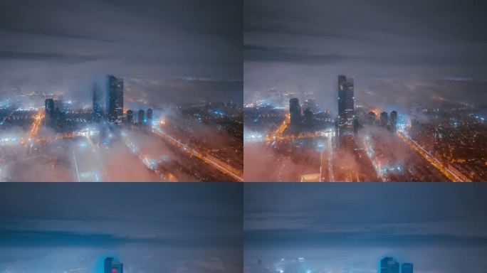 无锡城市地标夜景延时摄影