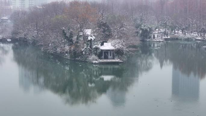 合肥包公园雪景