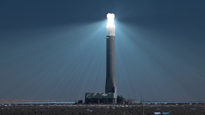 世界上最高的集中太阳能发电塔位于阿拉伯联合酋长国迪拜