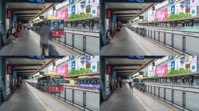 广州天河商圈BRT航拍延时2