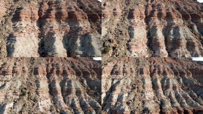 犹他州南部惊人岩层的航拍照片。