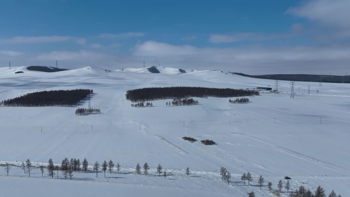 大兴安岭自然风光初春雪景