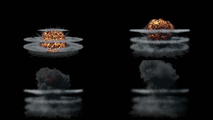 4K地面核爆蘑菇云（带Alpha）