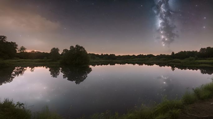 星空银河流星延时