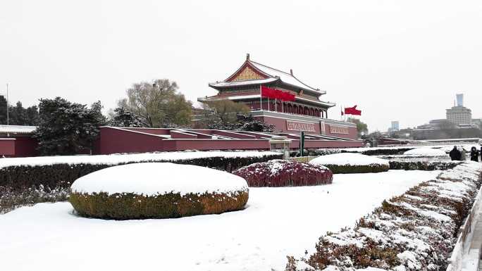 北京天安门雪景