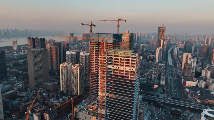 武汉阿里中心建设航拍