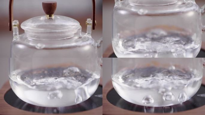 水壶烧水沸腾高清4k素材