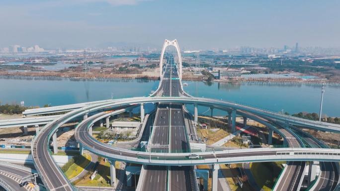 宁波西洪大桥、高架桥梁4K航拍