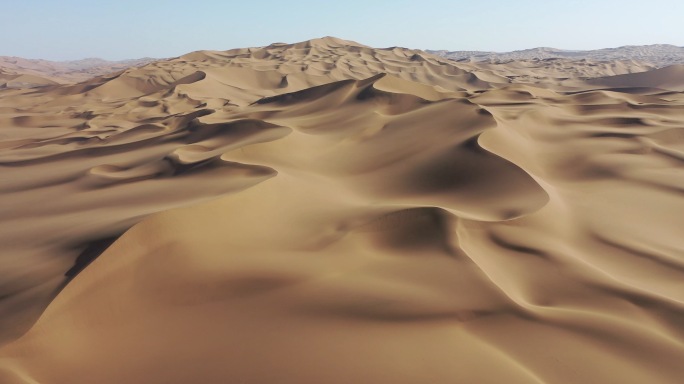 沙漠 新疆库木塔格沙漠  沙漠绿洲 航拍