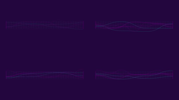 声波频谱HUD元素动画在科幻风格。