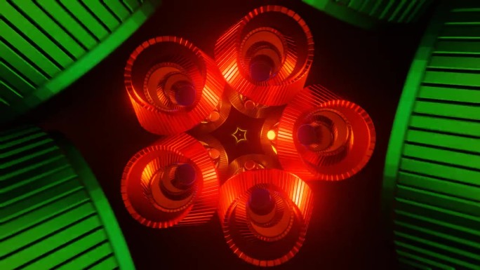 霓虹灯脉冲在一个迷人的迪斯科VJ循环显示。