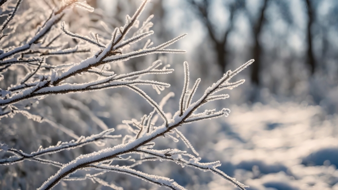 唯美雾凇雪景 寒冬腊月