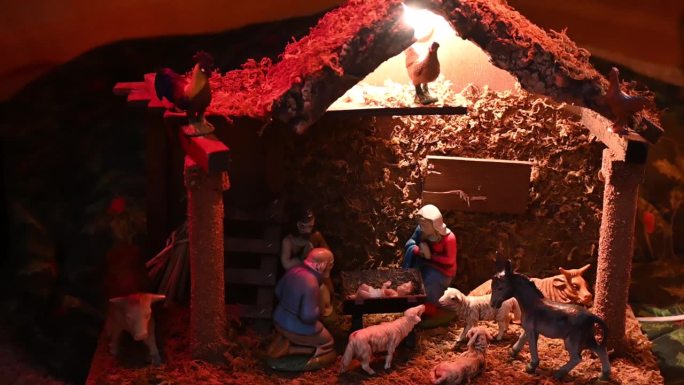 室内耶稣诞生场景