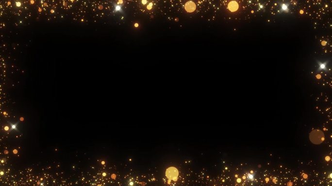 金色华丽颁奖粒子边框