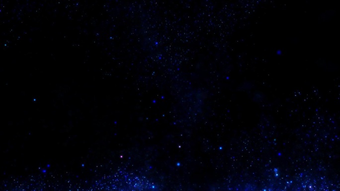 优雅的蜂群闪烁的蓝色粒子星环背景