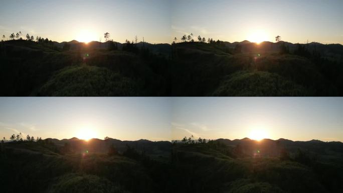 山脉夕阳