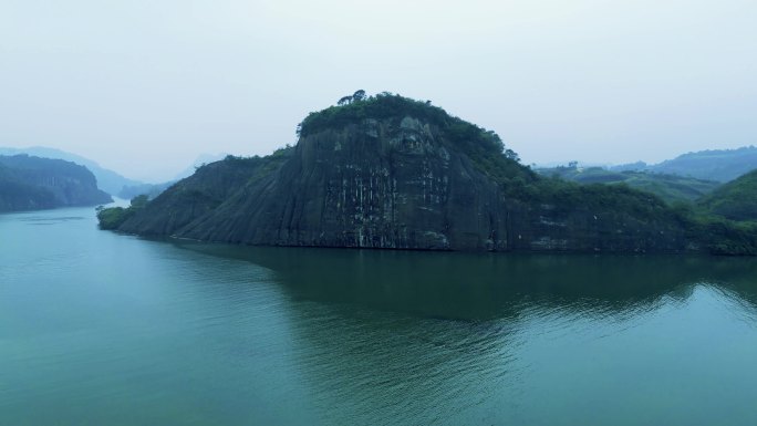 江面雾水面起雾，郴州高椅岭景色