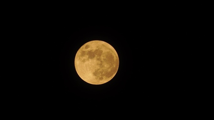 月亮落下延时黑夜中秋节月亮月落延时夜晚