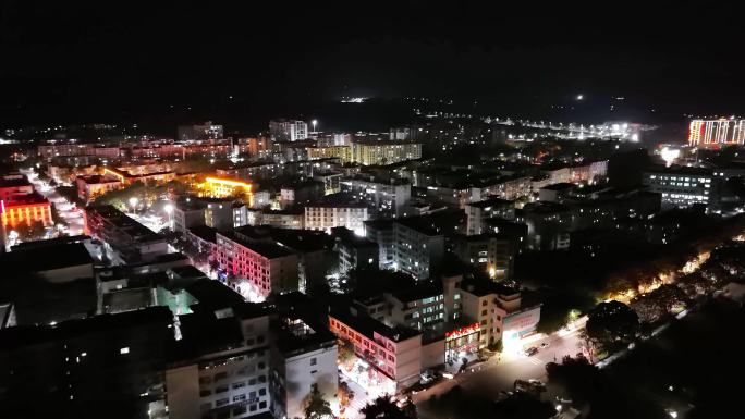 原创海南乐东航拍夜景（地）空镜