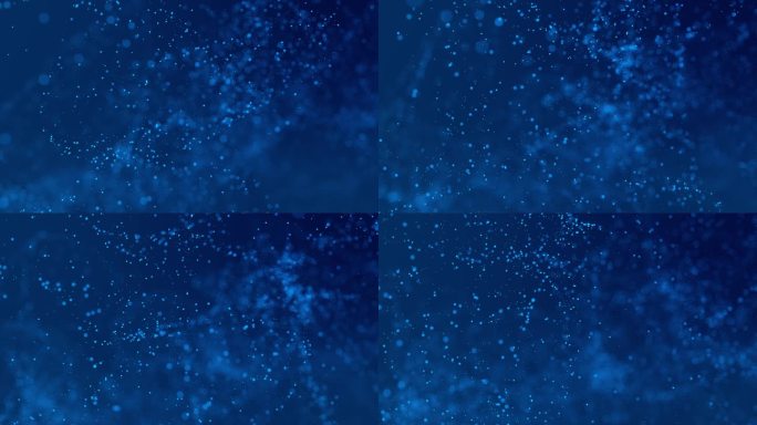4K 3D抽象蓝色之夜豪华奖背景粒子闪光豪华全景动画。
