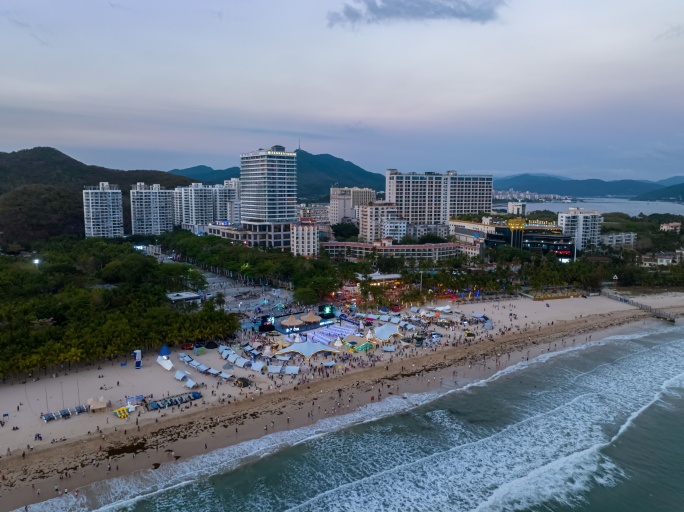 海南帐篷营地 航拍延时摄影