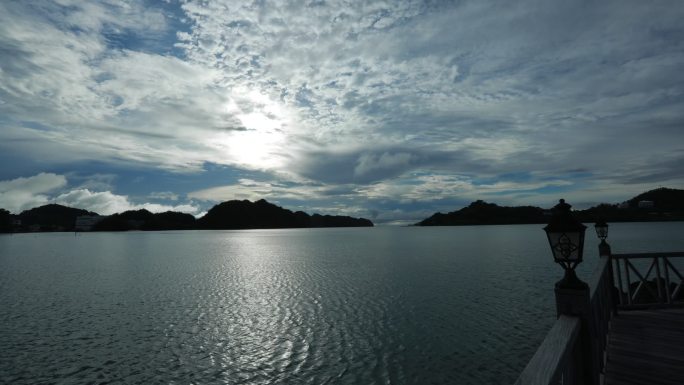 天空云朵延时帕劳帛琉海边天空延时