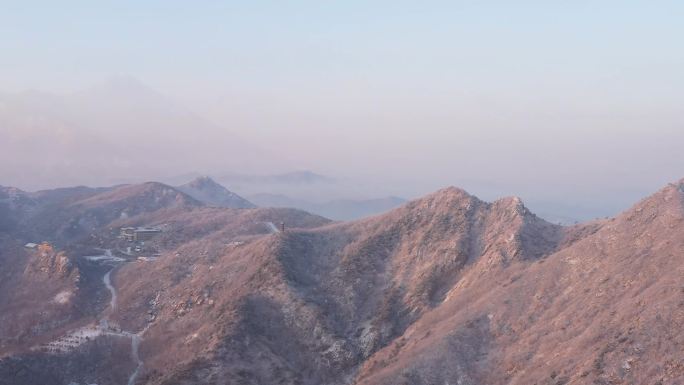 冬季大青山航拍雪景