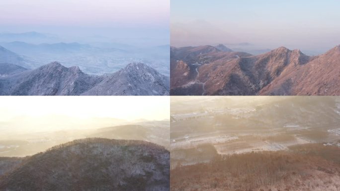 冬季大青山航拍雪景