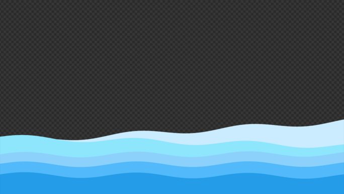 2款卡通海洋 波浪 风格化海浪透明通道