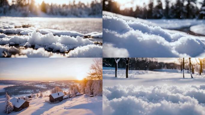 航怕冬季雪景雾凇